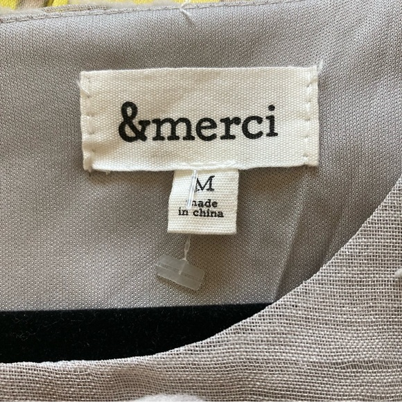 & Mercy Grey Floral Applique Flounce Dress | Size M | New No Tags - Picture 7 of 7